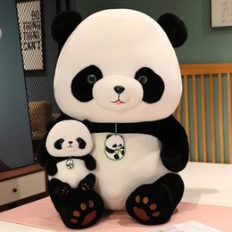 Poupées en peluche câlin Chine Panda poupée jouet en peluche moelleux zoo animal suspendu pendentif peluche peluche garçons filles cadeau d'anniversaire 231031
