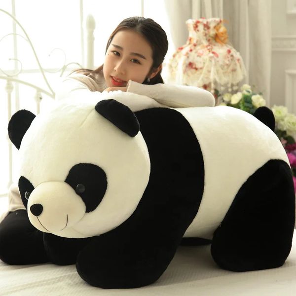 Poupées en peluche mignon bébé grand panda géant ours jouets doux peluche poupée coussin oreiller dessin animé maison lit décor cadeau 231025