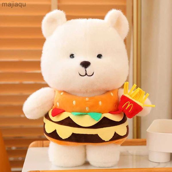 Polaires en peluche mignon dessin animé hamburger ours jouets en peluche