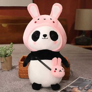 Pluche poppen schattige cartoon panda pluche speelgoed cosplay avocado dinosaur rabbit ster zonnebloem dier gevulde pop kinderen meisjes cadeau H240521 cgy0