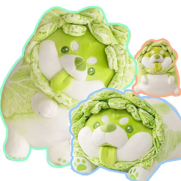 Muñecos de peluche lindos y creativos nalgas repollo Shiba Inu perro Japón juguetes vegetales almohada relleno sofá cojín regalo de Navidad 231117
