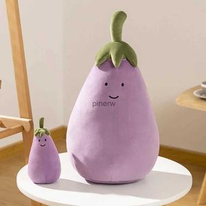 Poupées en peluche aubergine et légumes, jouets mignons, plantes en peluche de dessin animé, poupée douce pour enfants, cadeaux d'anniversaire et de noël