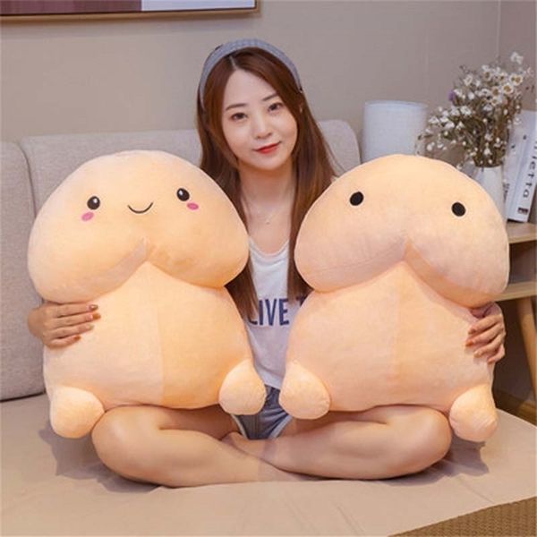 Poupées en peluche mignon pénis de couleur chair oreiller jouet sexy doux en peluche drôle coussin simulation beau cadeau pour petite amie Kawaii 220924