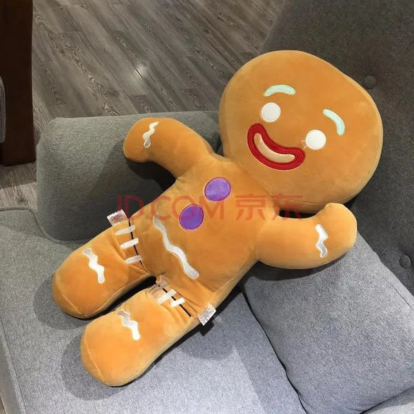 Poupées en peluche mignon bonhomme en pain d'épice jouet bébé apaiser poupée Biscuits oreiller coussin renne décor à la maison pour enfants cadeau de noël 231218