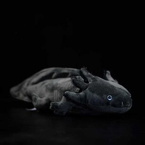Pluche poppen schattige grijze Axolotl zachte vulling knuffel realistische simulatie Ambystoma Mexicaanse dinosaurus diermodel pop Childrens Audlt Gift Q240322