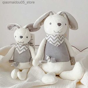 Poupées en peluche, couverture de lapin en peluche mignonne, confortable, cadeau de réception-cadeau pour bébé, jouet pour nouveau-né Q240227