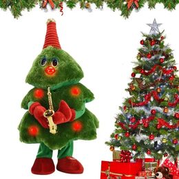 Poupées en peluche dansant des jouets d'arbre de Noël amusant chantant danse musique poupées d'arbre de Noël balançant des jouets en peluche d'arbre de Noël et de la musique 231115
