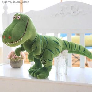 Poupées en peluche Dinosaure en peluche dessin animé animal rempli vert 30 cm taille cadeau d'anniversaire pour enfants compagnon bébé style Kawaii Tyrannosaurus Rex Q240227