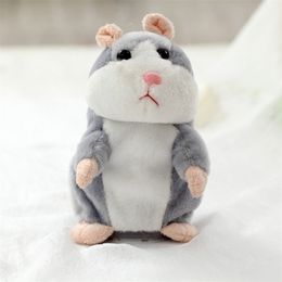 Poupées en peluche Drop Promotion 16cm Belle Parler Hamster Parler Parler Enregistrement Sonore Répéter Peluche Animal Kawaii Hamster Jouets 220913