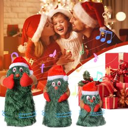 Pluche poppen Elektrische kerstboompop Knuffel Kerstmis 360 graden rotatie Kerstboom Dansen Zingende pop voor kinderen Kerstcadeau 231031