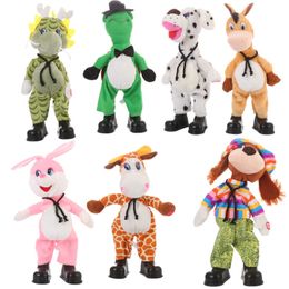 Pluche poppen elektrische tortoise konijn koespeelgoed schudden zijn hoofd muziek zingen en dansen ezel voor kinderen 221129
