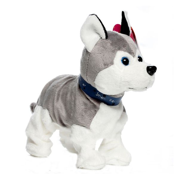 Muñecas de peluche de peluche de peluche de juguetes para caminar perros de sonido Robot Robot Robot Cats Interactivos Toy Husky Dog Toys for Child 230817