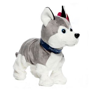 Poupées en peluche jouet électronique marche chien chat contrôle du son Robot s chats interactif Husky s pour enfant 221129