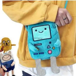 Muñecos de peluche Finn Jake Juego Figura de anime Bolso cruzado Swag Rap Monedas de felpa Bolsas para teléfono Advanture Robert BMO Bolsa Juguetes de peluche para regalo de niños