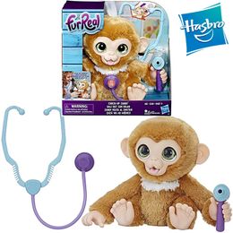 Pluche poppen FurReal Check up Zandi Monkey Elektronisch speelgoed Huisdieren Muzikaal Kinderen 231129