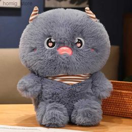 Poux en peluche à fourrure kawaii petit monstre poupée violet animal poilu hold oreiller grand œil poupée en peluche fille fille d'anniversaire cadeau y240415