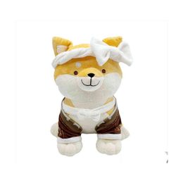 GAME DULLS PLUSH Genshin Impact Xiangling Guoba Raccoon Bear Doll Cartoon Plalue Mascot Toy Cosplay Collection des accessoires Dhoxl