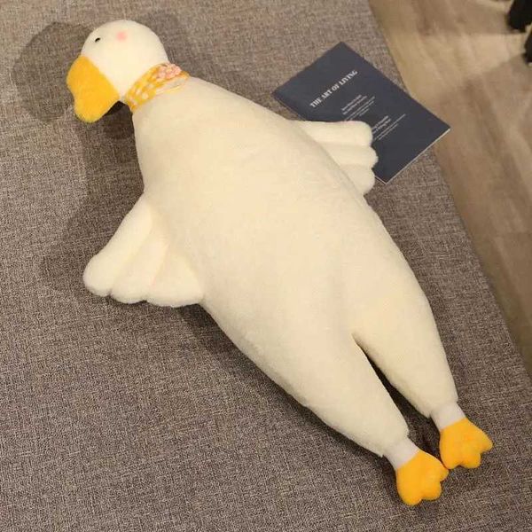 Polondes en peluche Géant à vie de canard blanc en peluche jouet en peluche grosse hug canard en peluche gris oiseau bébé câlin câblé coussin de lit