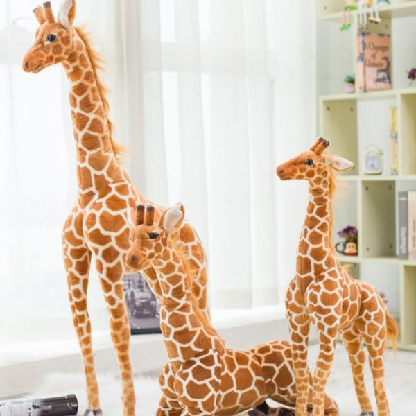 Poupées en peluche taille géante girafe jouets en peluche mignon Animal en peluche doux girafe poupée cadeau d'anniversaire enfants jouet 230523