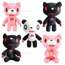 Poupées en peluche Ours sombre en peluche, personnage de dessin animé chaud, ours mignon, jouets en peluche, animal en peluche doux, cadeau d'anniversaire pour enfants, décor de chambre T240325