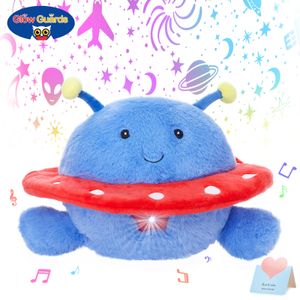 Muñecos de peluche Glow Guards Juguete seguro con música proyectada Iluminación LED Niños de gran tamaño Throw Pillow Sleep Companion Kids Gifts 230719