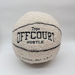 Poupées en peluche Oreiller de basket-ball gris Jouet en peluche de haute qualité 230823