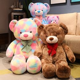 Poupées en peluche de haute qualité géant américain ours poupée doux animal coloré Teddy jouets en peluche enfants Valentine amant cadeau d'anniversaire 231204