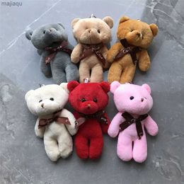 Bambole di peluche VENDITA CALDA - Peluche orsetto ripiene 6 colori - BAMBOLA portachiavi; Regali per la decorazione della festa nuziale