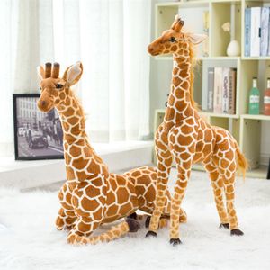 Poupées en peluche Énorme vraie vie girafe jouets en peluche mignon peluche poupées douce simulation girafe poupée cadeau d'anniversaire enfants fille jouet chambre décor 230919