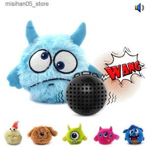 Pluche poppen Interactief hondenspeelgoed Stuiteren Giggle Schudden Bal Hondenknuffel Elektronische trillingen Automatische beweging Geluid Monster Hondenspeelgoed Q240322