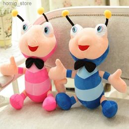 Pluche poppen iridescentie kleurrijke mieren poppen grote ogen mooie kawaii ant plush speelgoed bijen knuffel kids pop zacht kussen verjaardagscadeau voor kinderen y240415