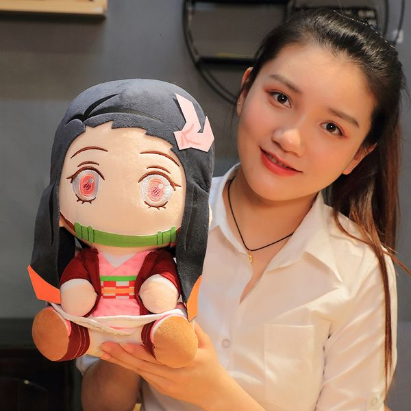 Poupées en peluche Japon Anime Demon Slayer Doll Kimetsu No Yaiba Kamado Tanjirou Nezuko Zenitsu Kyoujurou Figurine en peluche enfants jouet cadeau 20 cm 230828