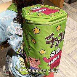 Pluche Poppen Kawaii Crayon ShinChan Plushie Cartoon Leuke Top Opening Rits Schoudertas Schooltas Anime Knuffels voor Meisje Verjaardagscadeau 230803