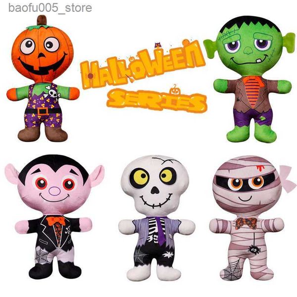 Muñecas de peluche Kawaii Serie de Halloween Juguetes de peluche Horrible Calabaza Vampiros Momia Muñecas Relleno Juguete suave para niños Decoración de Halloween Q230913