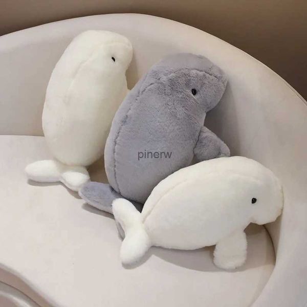 Muñecos de peluche Kawaii Manatee Anime lindo Dugong Plushie vaca marina juguetes de peluche animales realistas simulación muñeco de peluche Kawai juguete regalos niños