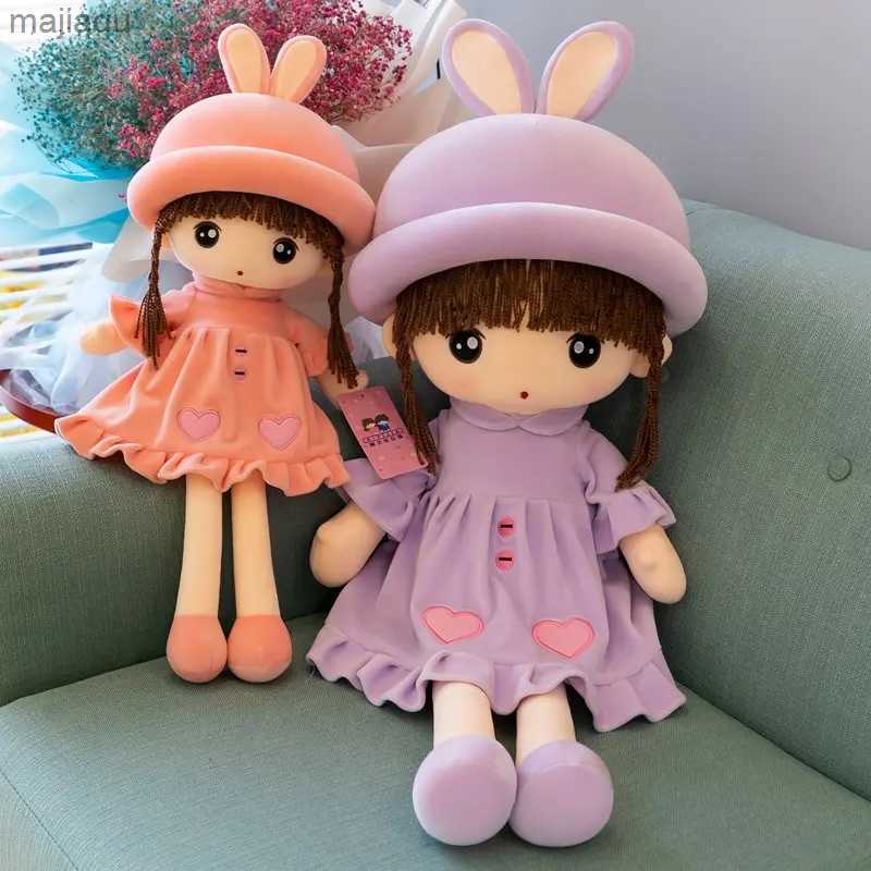 Плюшевые куклы Kawaii кроличьи девушки Fairy Girls плюшевые игрушки милые изысканные плюшевые домашние декор заполнены PP Cotton Doll Girls или рождественский подарок