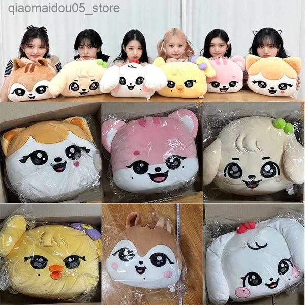 Poupées en peluche Kpop IVE cerise peluche poupée IVE oreiller coussin grand visage en peluche dessin animé Jangs gagné jeune peluche jouet Kawaii doux peluche oreiller poupée Q240227