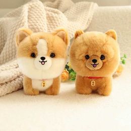 Poux de poupées à vie moelleuse moelleuse de simulation de jouet en peluche modèle Shiba inu corgi husky yorkshire bichon frize chow en peluche de poupée cadeau h240521