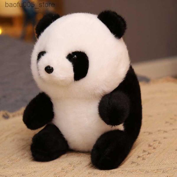 Poupées en peluche comme de vrais animaux sauvages jouets en peluche rond mignon réaliste Panda poupées en peluche cadeaux pour enfants garçon filles Q230913