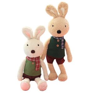 Poupées en peluche charmante vinaigrette lapins en peluche poupées en peluche molle en peluche toy pulatrie écharpe vêtements lapin toys for girls enfants cadeaux h240521