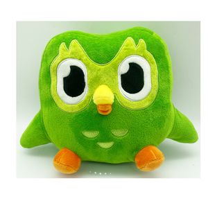 Poupées en peluche Lovely Green Duolingo Owl Peluche Duo Peluche de Duo The Owl Cartoon Anime Owl Doll Doux Animal En Peluche Enfants Cadeau D'anniversaire 230612