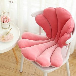 Peluche Poupées De Luxe Velours Coquille En Peluche Chaise Coussin De Siège Style Art Coquille Dos Coussin Bleu Rose Princesse Coquille De Mer Maison Oreiller Décor 220927