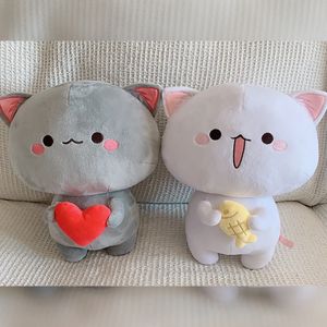 Poupées en peluche Mitao chat Kawaii couché chats Couple peluche poupée jouets en peluche peluche mignon animaux poupées oreiller doux dessin animé coussin enfant cadeau d'anniversaire 231017