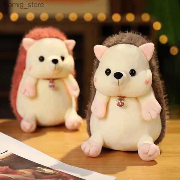 Poux en peluche Nouveau 1pc 15cm / 20 cm Creative Hedgehog Toys Dricate Bell Hairy Soft Farged Animal Cadeaux pour enfants Decro Y240415