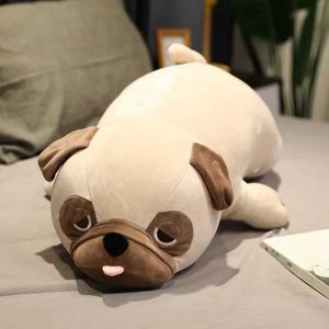 Poux en peluche Nouveau 55cm-90cm grande taille Super Soft Pug Dog Toy en peluche mignon Animal en peluche Shar Pei Doll Sleep Nap Will Cushion Kid Birthday Gift H240521 N6MX