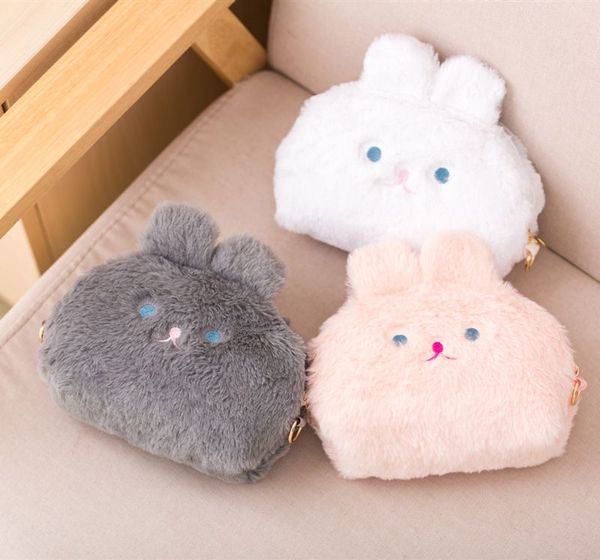Plush muñecas nuevas dibujos animados de juguete de peluche lindo conejo para niñas fácil y conveniente bolso pequeño al por mayor en stock