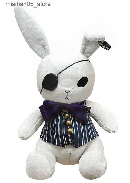 Poupées en peluche Nouvelle étiquette de majordome noir d'anime japonais Funtom Bitter Blackstone II Ciel lapin en peluche rempli de poupée de jeu de rôle 36 cm cadeau de jouet pour enfants Q240322