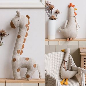 Pluche poppen Noordse stijl mooie knuffel dierlijk speelgoed kawaii babymeisjes kinderen geboren slapen begeleidende kamer decor 221205