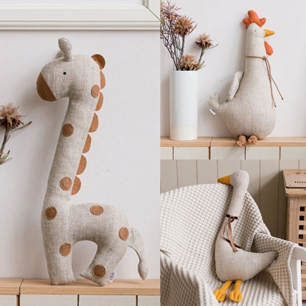 Poux Polls Nordic Style Beau Touet animal en peluche kawaii bébé filles enfants nés dormant Accompagnement décor de chambre 221205