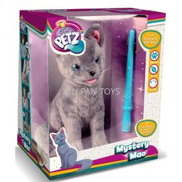 Pluche poppen Originele Club Petz Mystery Mao Elektronisch interactief speelgoed voor kinderen Smart Leuke kat Pratend meisje Kerstcadeaus 231118